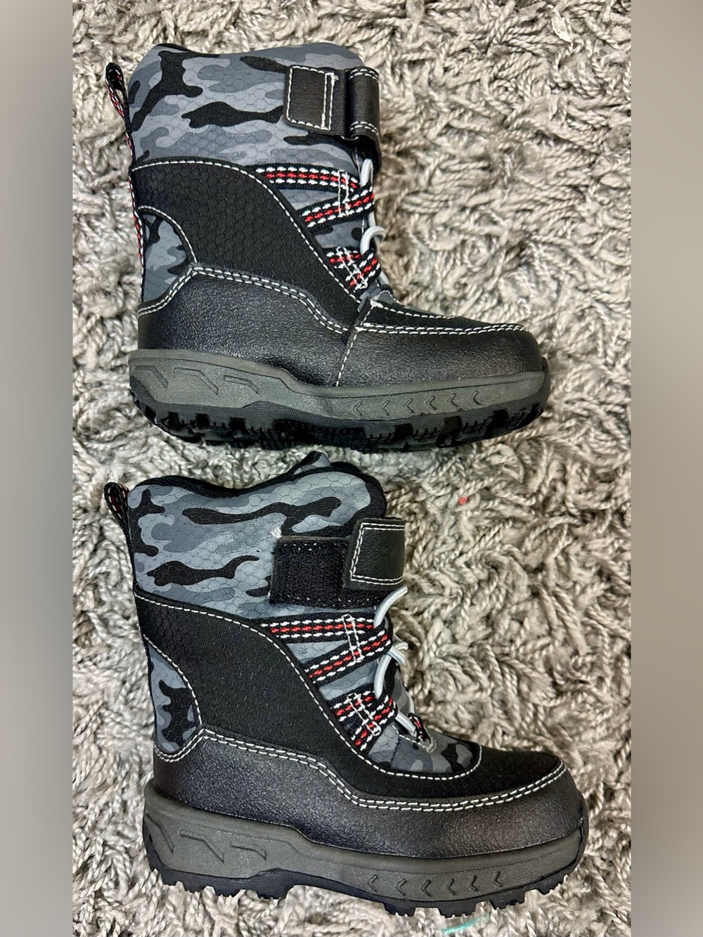 Carter's Black and Gray Camo Kids Winter Boots - Picture 11 of 13
